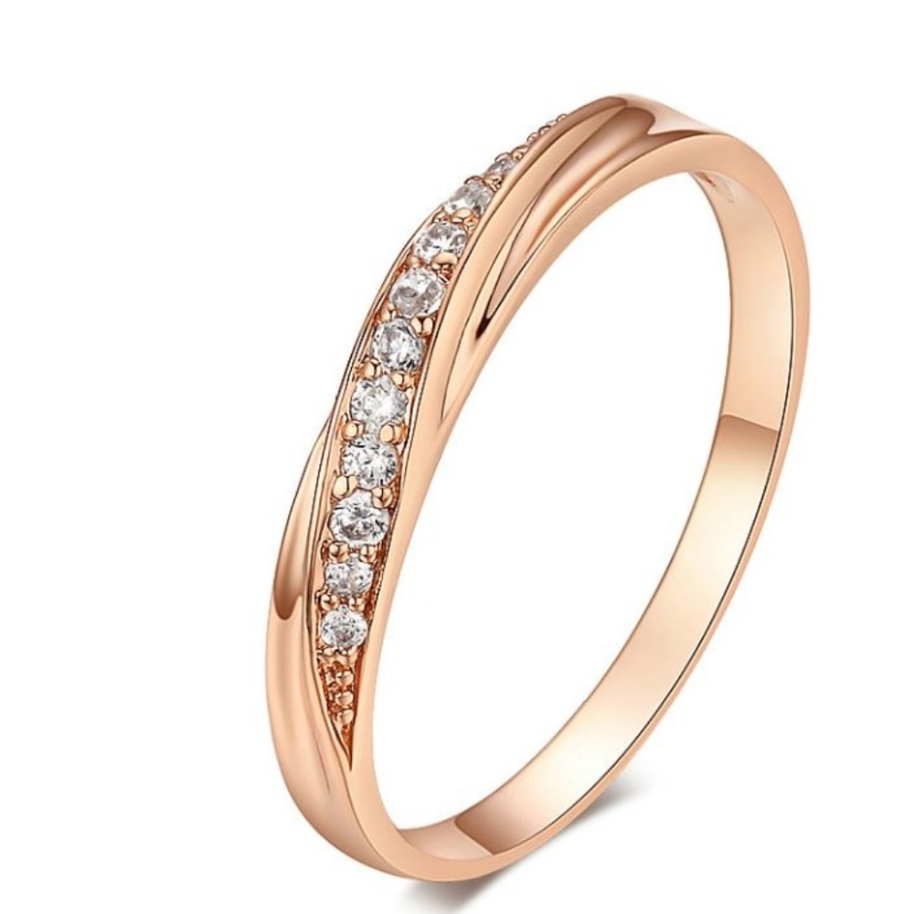 Pave 18k Rose Gold Plated Ring